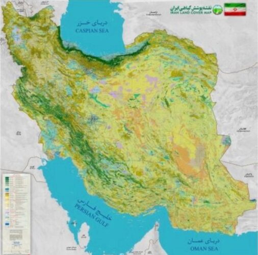 نقشه پوشش گیاهی ایران