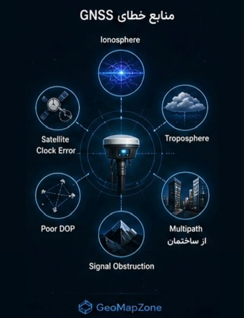 منابع خطا در نقشه برداری با GPS