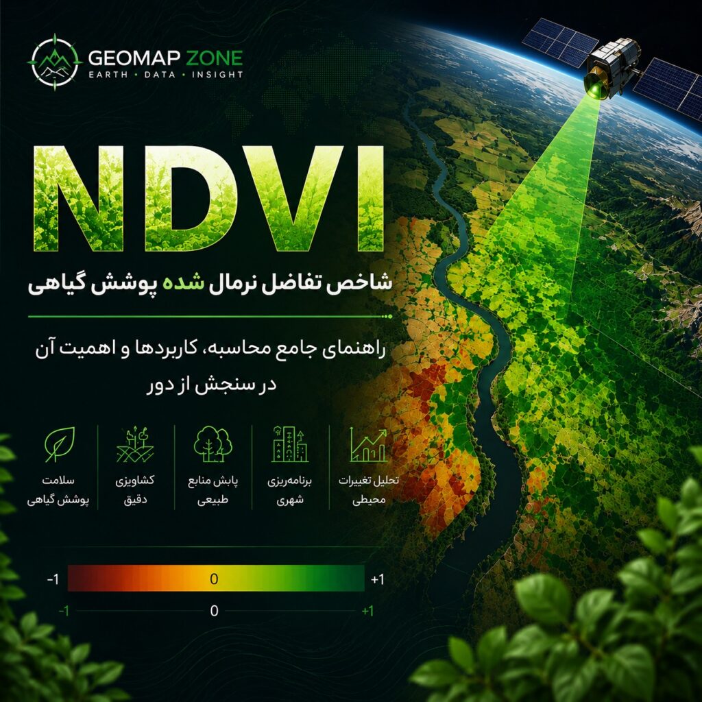 محاسبه شاخص NDVI